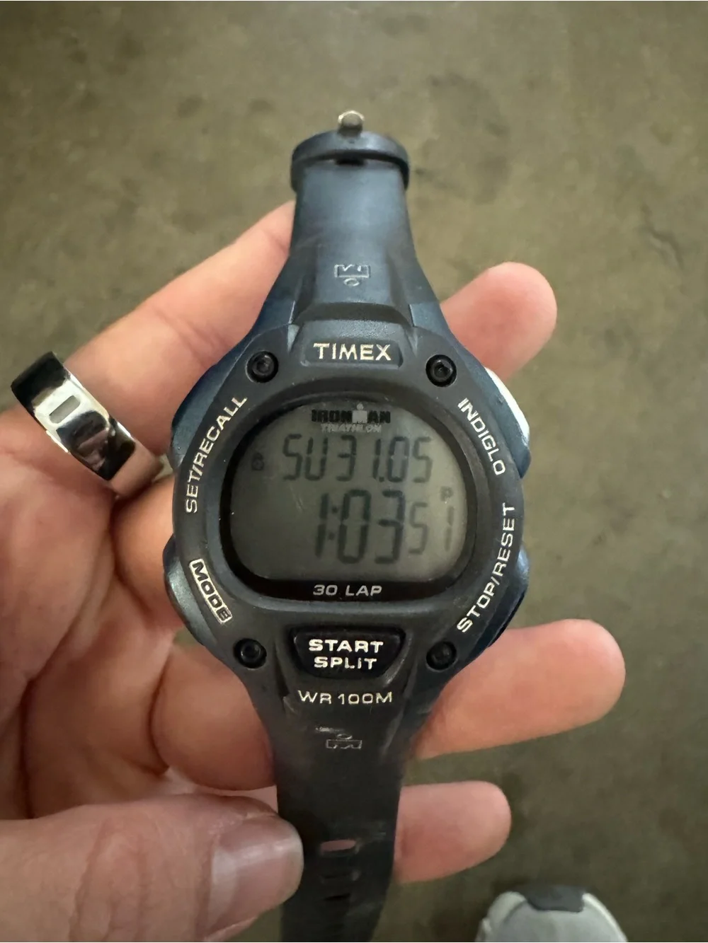 Timex Black Digital Sports Watch with LCD Display